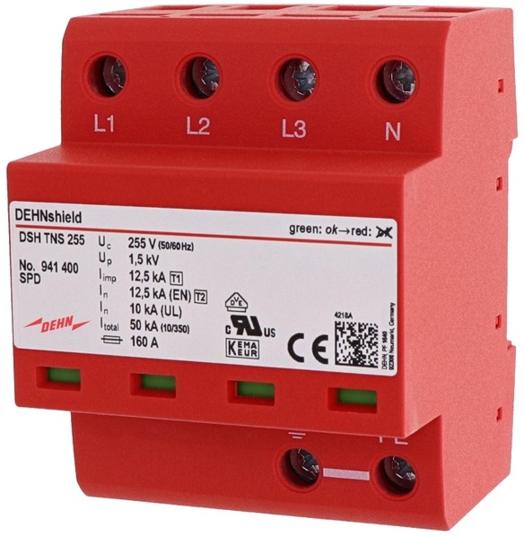 DEHNshield DSH B TNC 255 FM (Kombiableiter für Hutschiene)